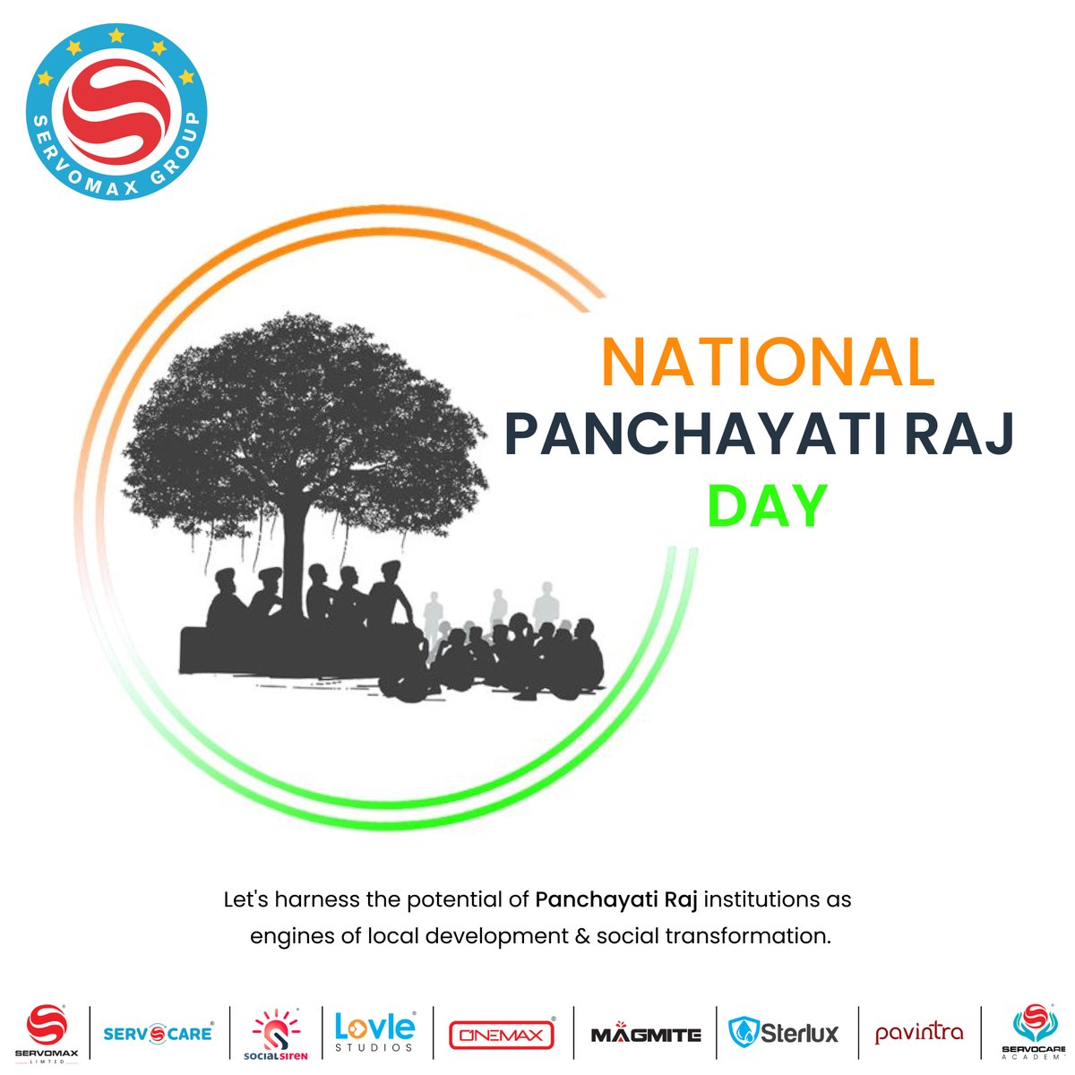 राष्ट्रीय पंचायती राज दिवस की शुभकामनाएं.

Wishing everyone a progressive National Panchayati Raj Day!

#NationalPanchayatiRajDay #PanchayatiRajDay #PanchayatiRajDay2024 #MoRD #MoPR #NPRD2024 #PanchayatForTomorrow #LocalSelfGovernance #RuralDevelopment

#SERVOCARE