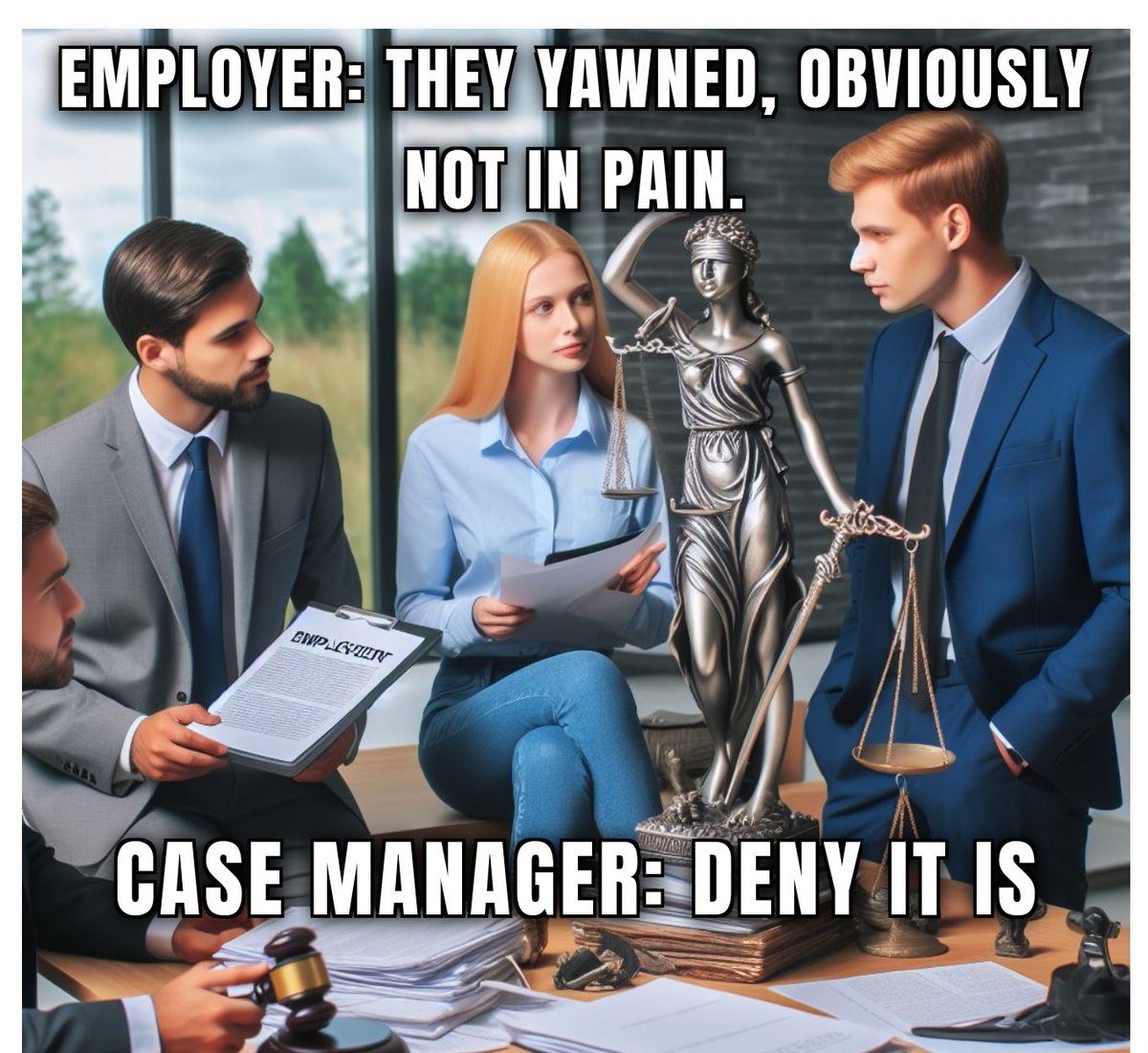 Reducing someone's pain to a yawn is unjust. Let's demand a system that respects the complexity of injuries and treats all claims with dignity. #WorkersComp #InjuredWorkers #FairTreatment #wsib #wcb