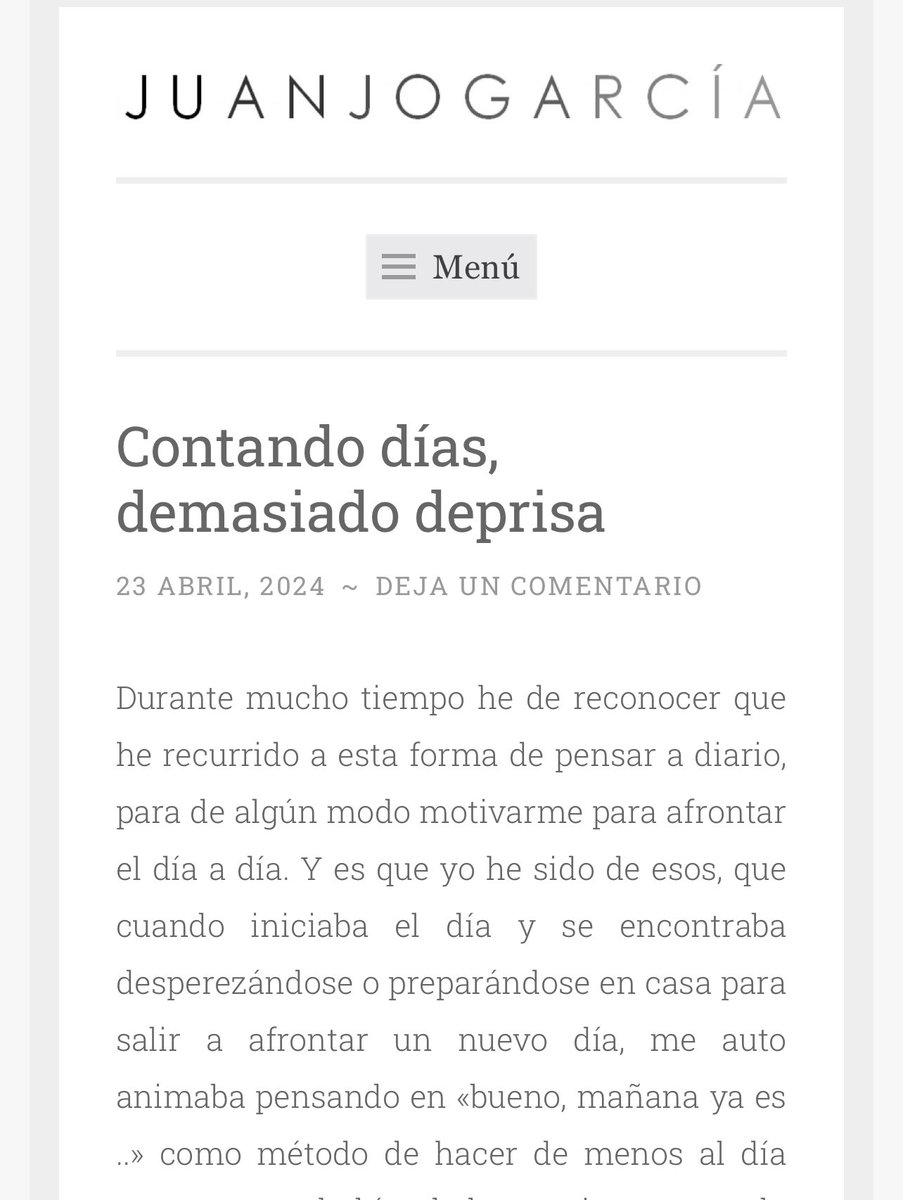 Ya puedes leer mi nueva entrada en mi web juanjogarcia.es