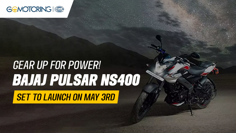 Gear Up for Power! Bajaj Pulsar NS400 Set to Launch on May 3rd Read more: shorturl.at/kDPW7 #bajajpulsar #bajaj #bajajpulsarns400 #gomotoring #motorsports