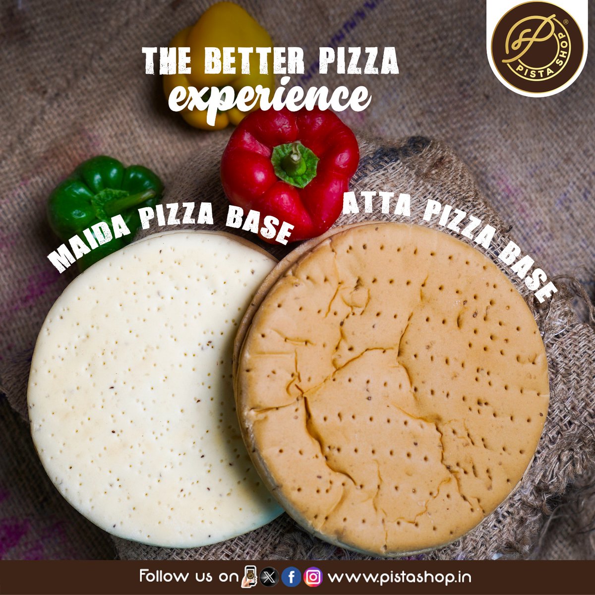 pistashop1's tweet photo. Create the perfect homemade pizza with our versatile pizza bases made from atta and maida! 🍕🏡 https://t.co/paUCt3IwX0
