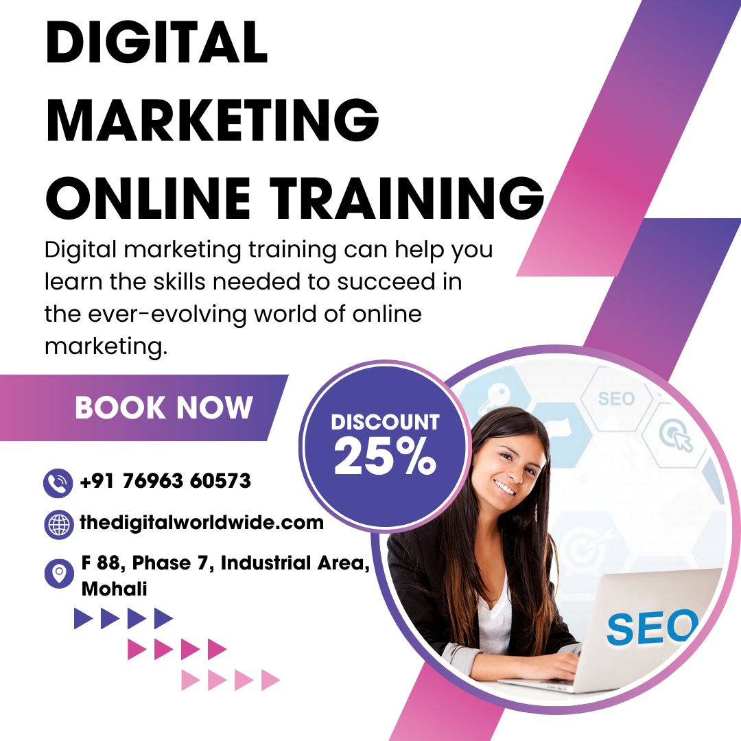 in_digitalworld's tweet photo. Digital marketing training can help you learn the skills needed to succeed in the ever-evolving world of online marketing. Book your appointment now for these services. (https://t.co/wsiwT5HpoW) and visit our website https://t.co/DtF2hflBmZ
#tdww #thedigitalworldwide #SEO #SMM https://t.co/GLfHScHOWI