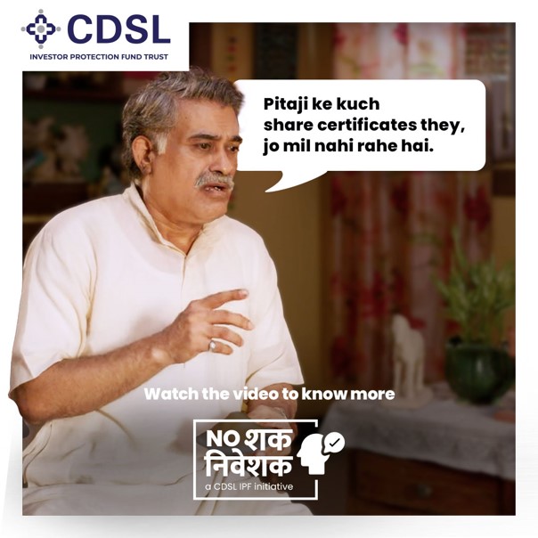 Will Joshi Ji recover his father's lost share certificates? Watch this episode of our #NoShakNiveshak series, as Sonali explains the 'procedure for obtaining duplicate share certificates': youtube.com/watch?v=xAG2vt… #DuplicateShareCertificates #CDSLIndia #CDSL #CDSLIPF