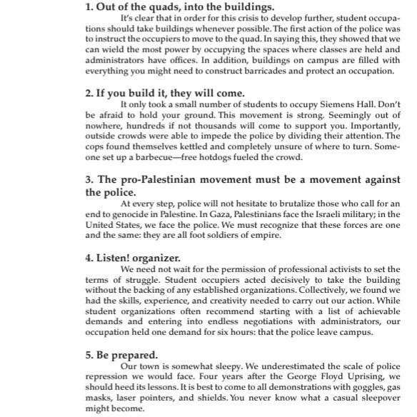 Lessons on Taking the School
Report from within the Cal Poly Humboldt Occupation