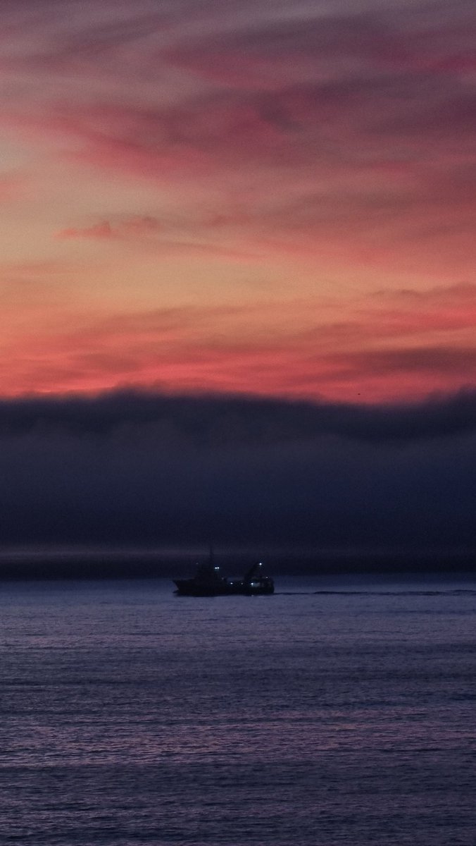 Last nights mist off Cape Town. Sunset at 6:11pm.