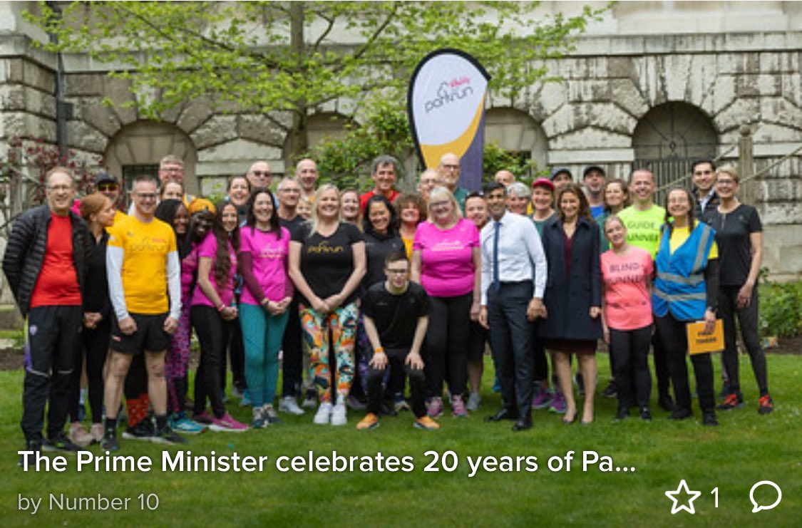 On Monday I was so chuffed to have been nominated &amp; chosen to attend a parliamentary reception at 10 Downing Street to celebrate 20 years of parkrun! Took part in the first &amp; only Downing Street parkrun &amp; I met Larry 😻

blog.parkrun.com/uk/2024/04/23/…
