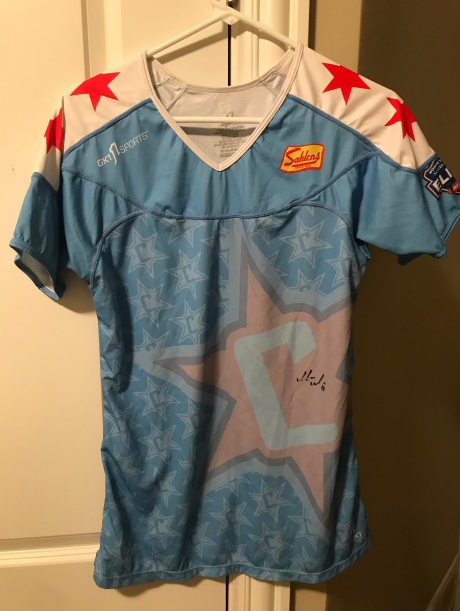 ScottRGoodwin's tweet photo. @Michelle_Wenino hey I found this amazing @chicagoredstars kit from 2012 today! Can you confirm that’s yours? Kinda looks like #13 on the signature! https://t.co/WvSP9mLZLB