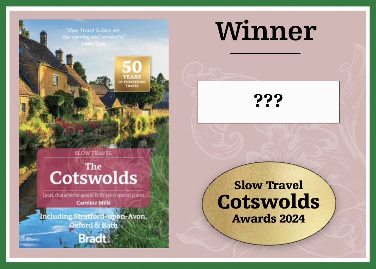 'And the winner is....' Welcoming 60 finalists to the inaugural Slow Travel Cotswolds Awards this evening in the beautiful #Cotswolds town of #Painswick. Here's to a fun night celebrating all that's great about this National Landscape. #slowtravel #SustainableTravel