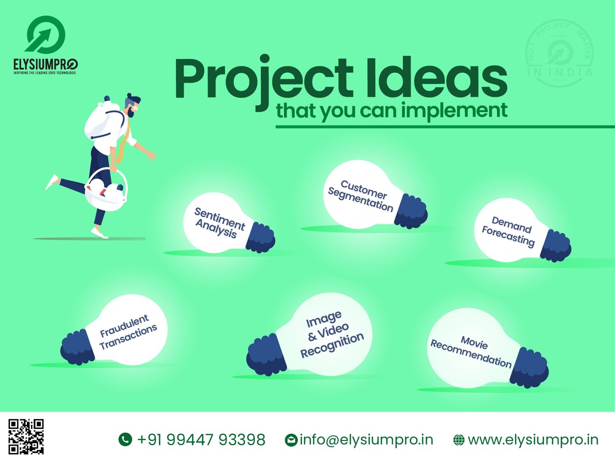 🏆 Best #finalyearprojects ideas that you can implemented 🥇

⛳️ It takes half your life before you discover life is a do-it-yourself project 🏇
#elysiumpro #internshipopportunity #internshipstudent #finalyearproject #finalyearstudentinternshiptraining