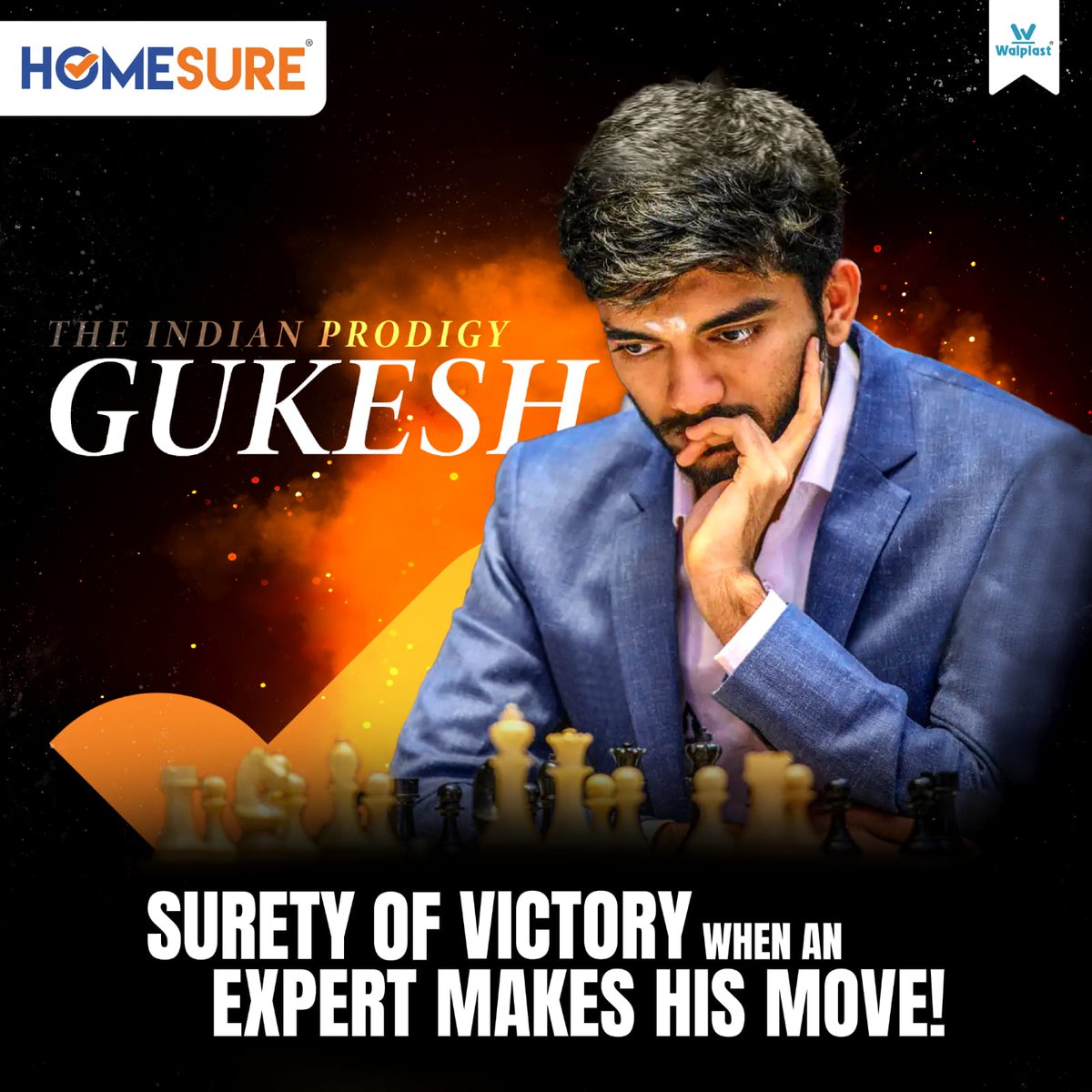 Congratulations to @dgukesh! At 17, he's the youngest Fide Candidate challenging #WorldChampion #DingLiren. A proud moment for Indian chess!
Photo Credit: DD NEWS

#walplast #homesure #chessindia #gukeshd #chessworldchampion