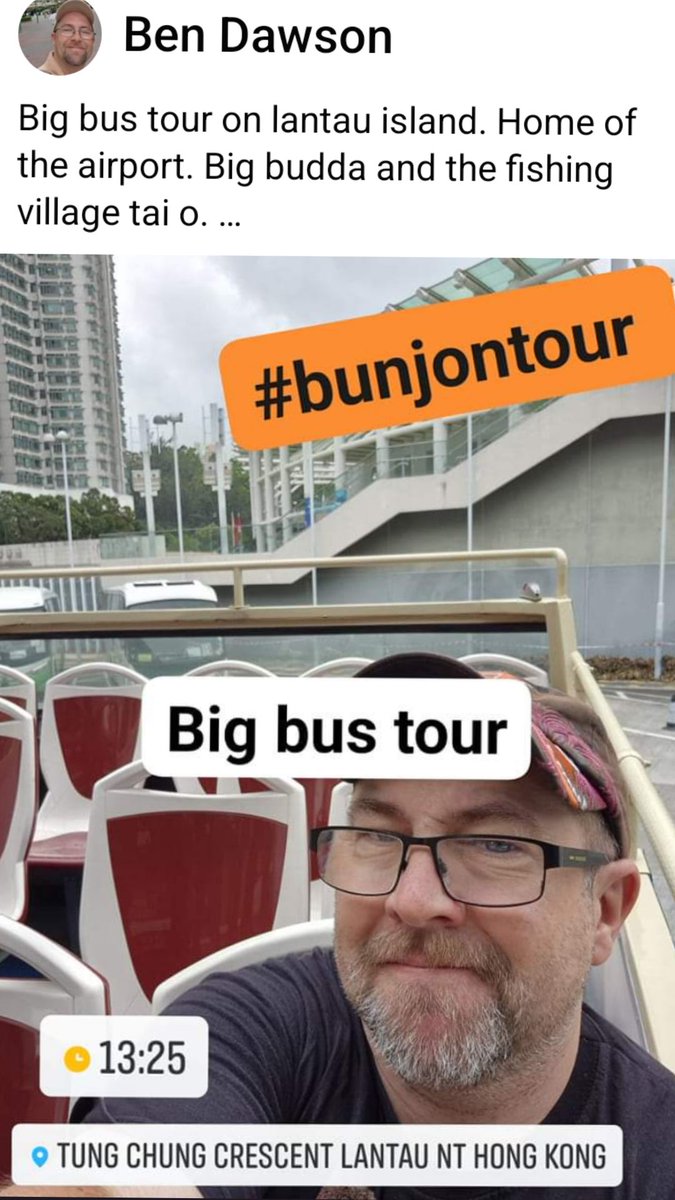 Big bus tour on lantau island. Home of the airport. Big budda and the fishing village tai o. And of course hong kong Disneyland 
#bunjontour #bigbustours #hongkongtrip #hongkong #staysafeeveryone
