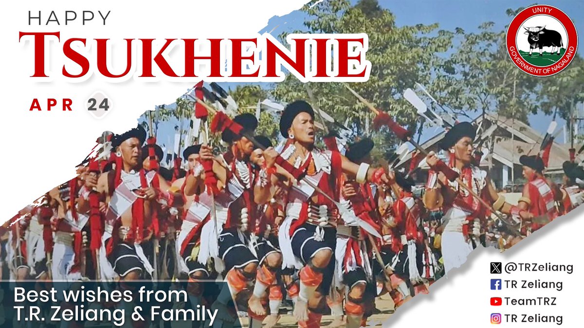 Wishing the Chakhesang community a very Happy Tsukhenie festival. May the celebration bring forth manifold blessings upon the people.