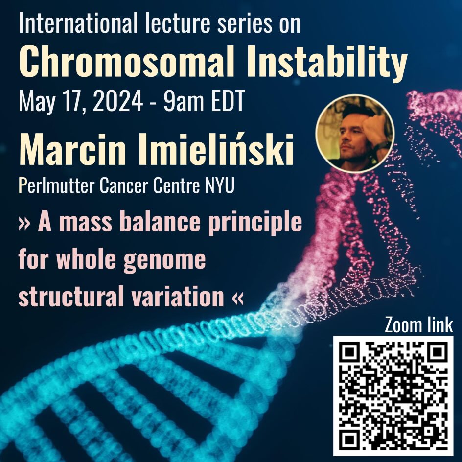 🗣️ Mark your calendars! 🧬 The international lecture series on chromosomal instability is coming to you soon. 🤓 Starting with superstar speaker @skimomiks 🔥 May 17 on zoom.