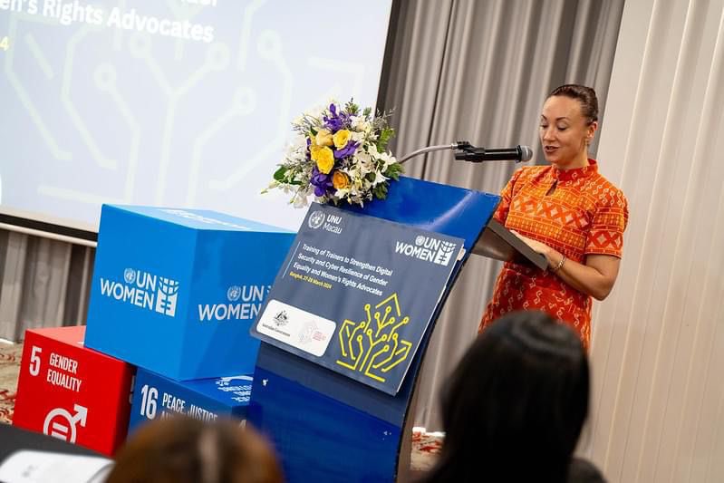 Angela Macdonald (@ausambbkk) on Twitter photo 🇦🇺's Cyber and Critical Tech Cooperation Program supported a workshop by <a href="/unwomenasia/">UN Women AsiaPacific</a> & <a href="/UNUMACAU/">United Nations University Institute in Macau</a> to strengthen women's leadership in digital security.
Participants from 🇹🇭 🇻🇳 🇦🇺 covered topics inc. #CyberSecurity, #AI & #GenderEquality. More at: asiapacific.unwomen.org/en/stories/fea… 🇦🇺's Cyber and Critical Tech Cooperation Program supported a workshop by <a href="/unwomenasia/">UN Women AsiaPacific</a> & <a href="/UNUMACAU/">United Nations University Institute in Macau</a> to strengthen women's leadership in digital security.
Participants from 🇹🇭 🇻🇳 🇦🇺 covered topics inc. #CyberSecurity, #AI & #GenderEquality. More at: asiapacific.unwomen.org/en/stories/fea…