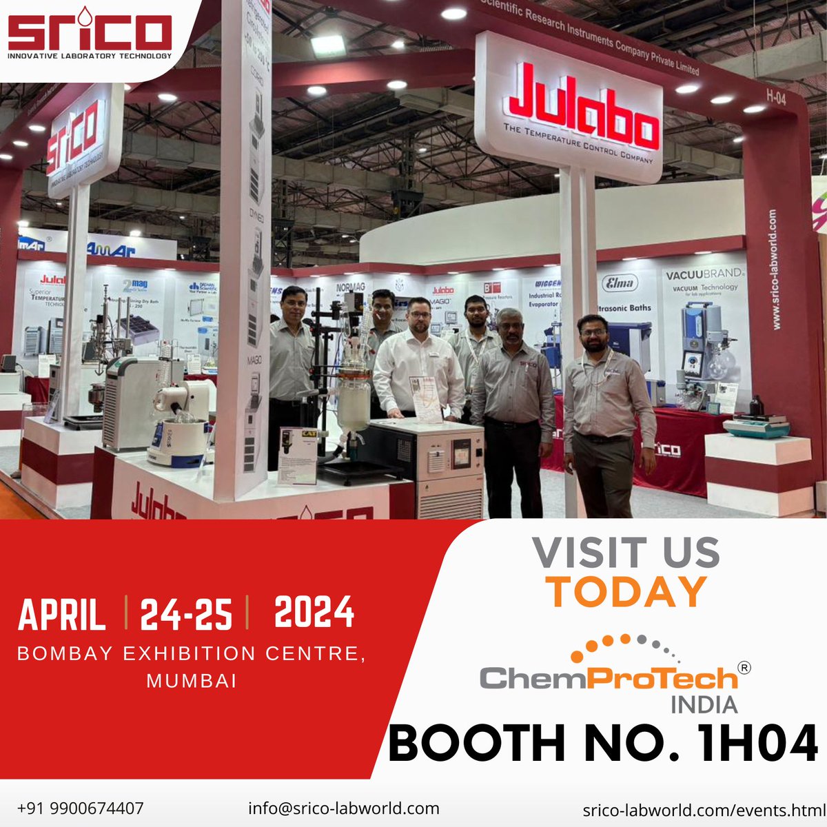 sricolabworld's tweet photo. ๐ฌ #SRICO is geared up and ready to connect with you at Booth No 1H04 during #Chemprotech! Swing by #todayand #tomorrow to discover our cutting-edge laboratory equipment tailored to fulfill all your lab necessities. Let's explore innovative solutions together!
#Chemprotech2024 https://t.co/BDJ5WAEou6