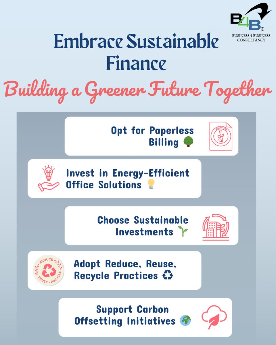 b4bconsultancy's tweet photo. Green is not just a color—it's a mindset. Discover sustainable financial practices to benefit both your business and the planet. 🌱💼  

 #SustainableFinance #GreenBusiness #EcoFriendlyTips #GreenFinance #Sustainability #EnvironmentallyFriendly #ClimateAction #EcoFriendlyBusiness https://t.co/Z5aMxWnNdF