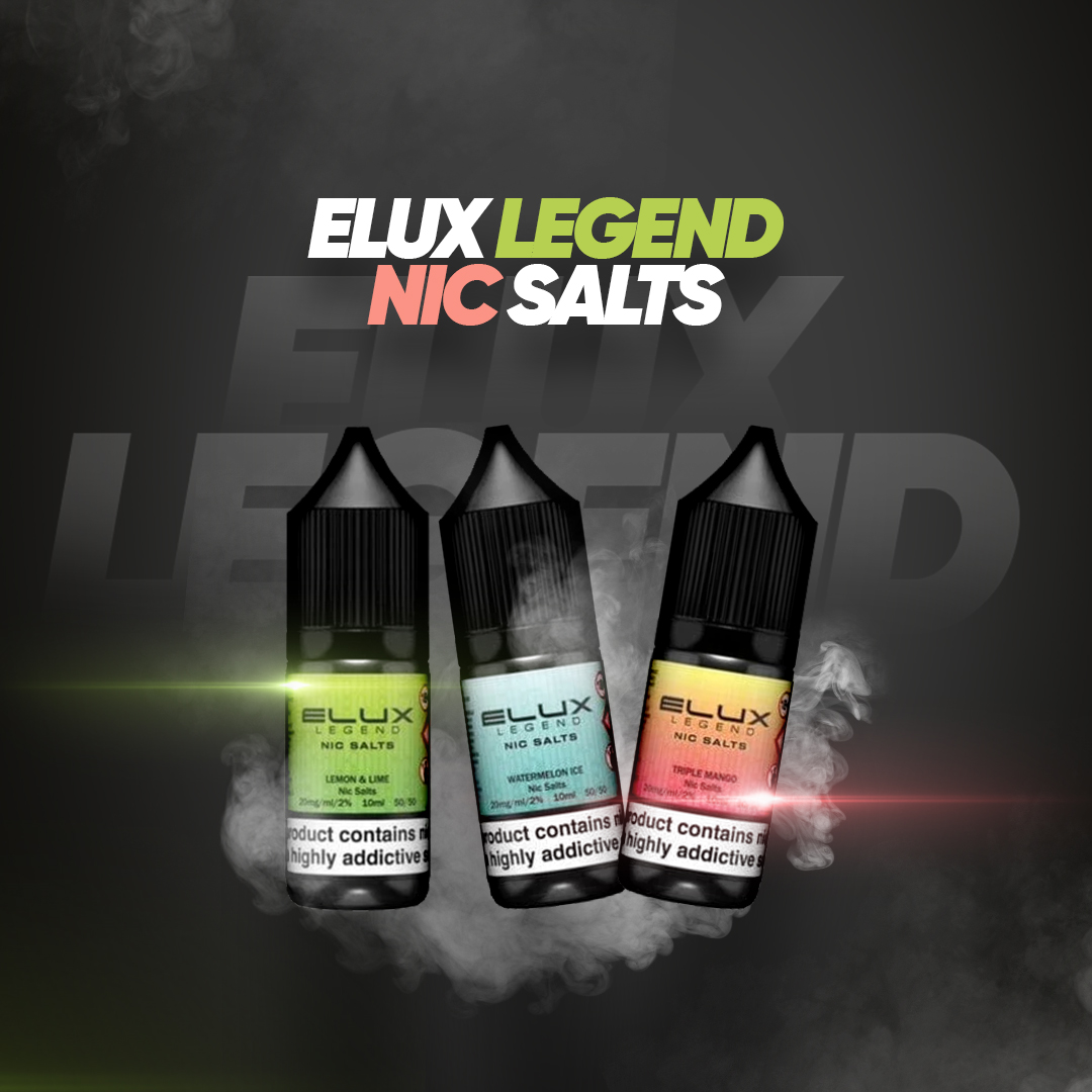 The Vape Giant's ELUX Legend Nic Salt is a premium e-liquid designed for smooth delivery and satisfying flavor, perfect for vapers seeking bold, intense hits. For order - rb.gy/fcksok #eluxlegend #nicsalts #eliquiduk #vapestore #vapeuk #vapingfresh