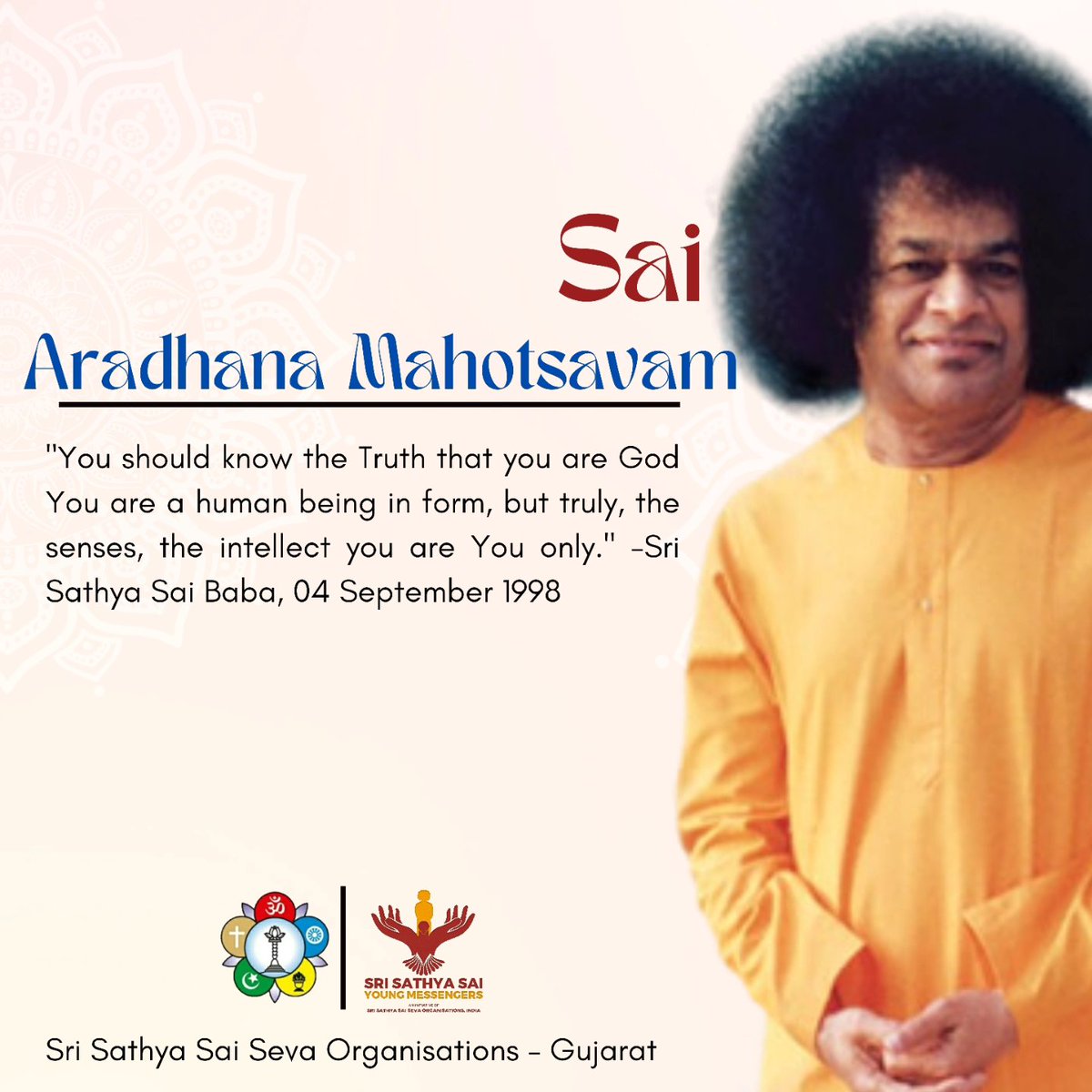 SSSSO_Guj's tweet photo. Sai Aradhana Mahotsavam 

#ssssoguj #SSSSOIndia #SSSYM #sathyasaibaba #Aradhana #gujrat #india https://t.co/yD0JcxLIaB