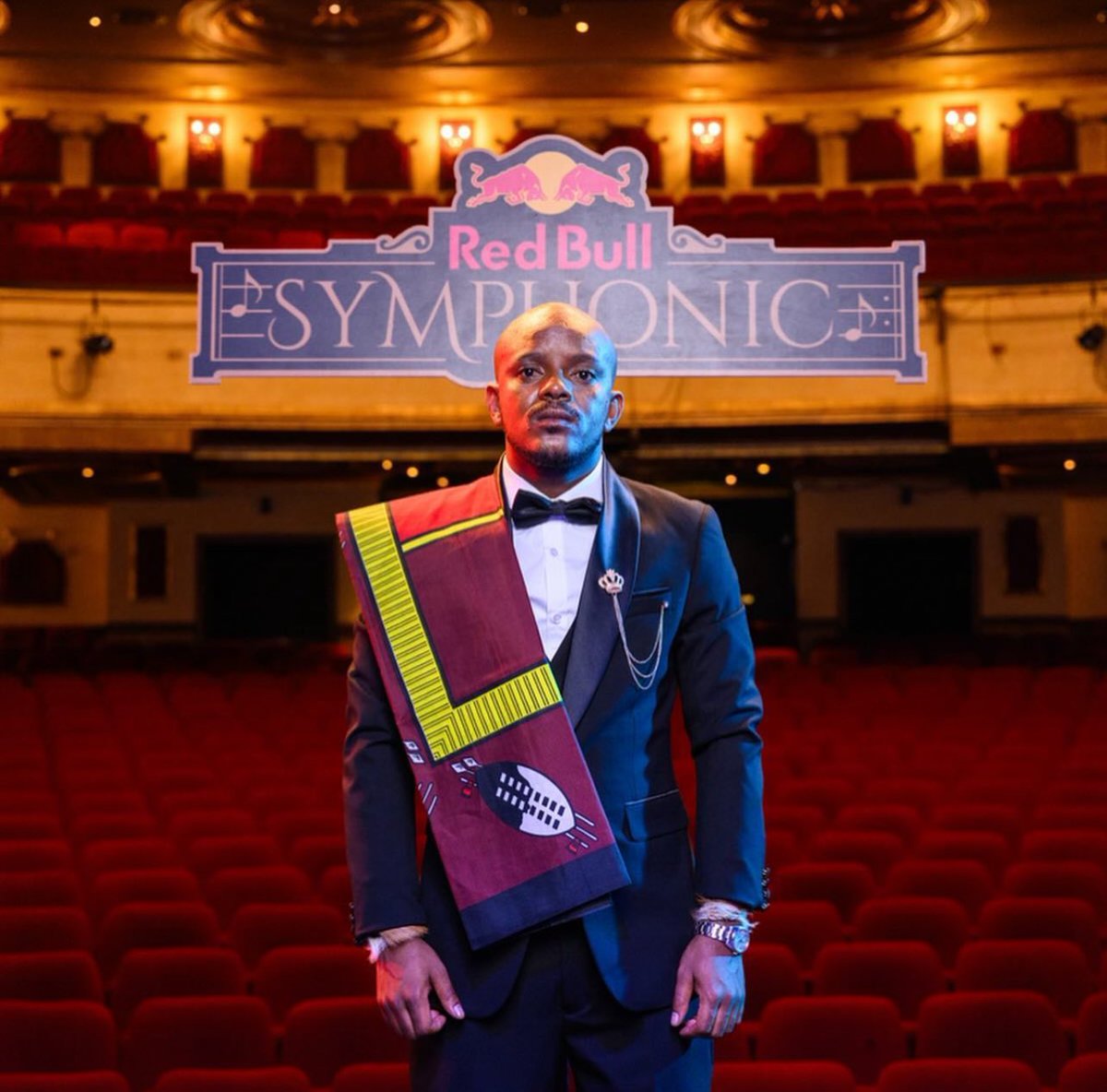 Kabza De Small leads the way in a groundbreaking event with the first African Red Bull Symphonic Show! This unique experience blends Kabza De Small's famous Amapiano tunes with a full classical orchestra conducted by the talented Ofentse Pitse.