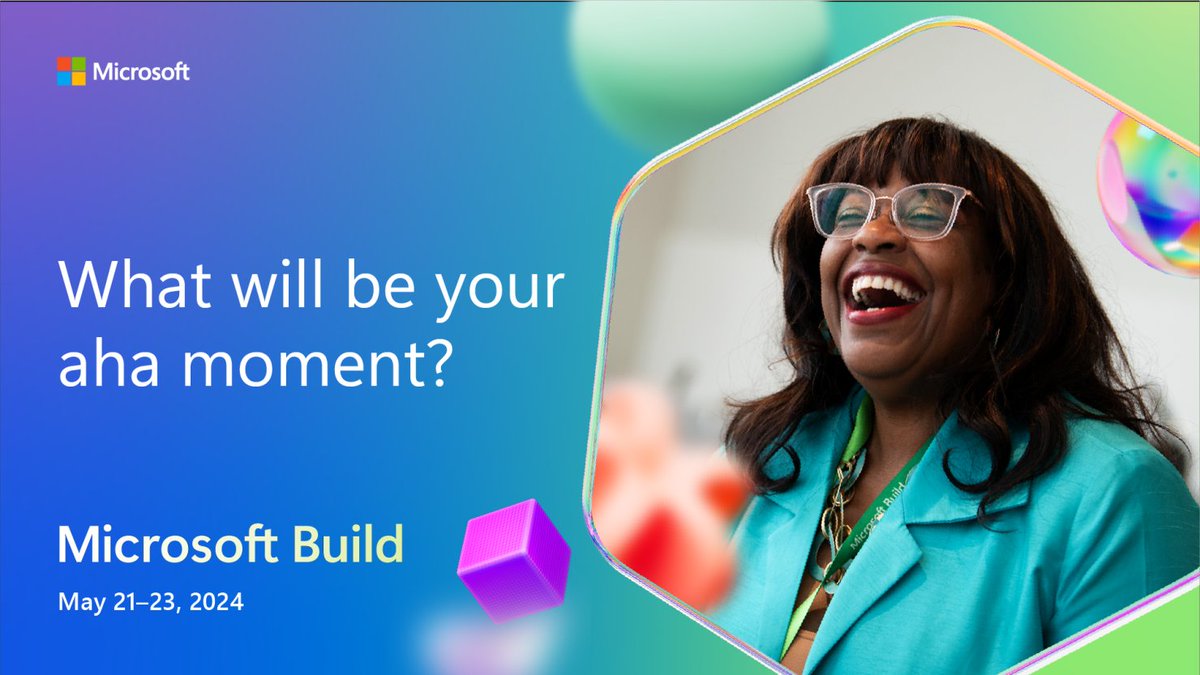 💡 #MSBuild expectations: multiple lightbulb moments for developers! Join us in Seattle or online: msft.it/6012YH7H8