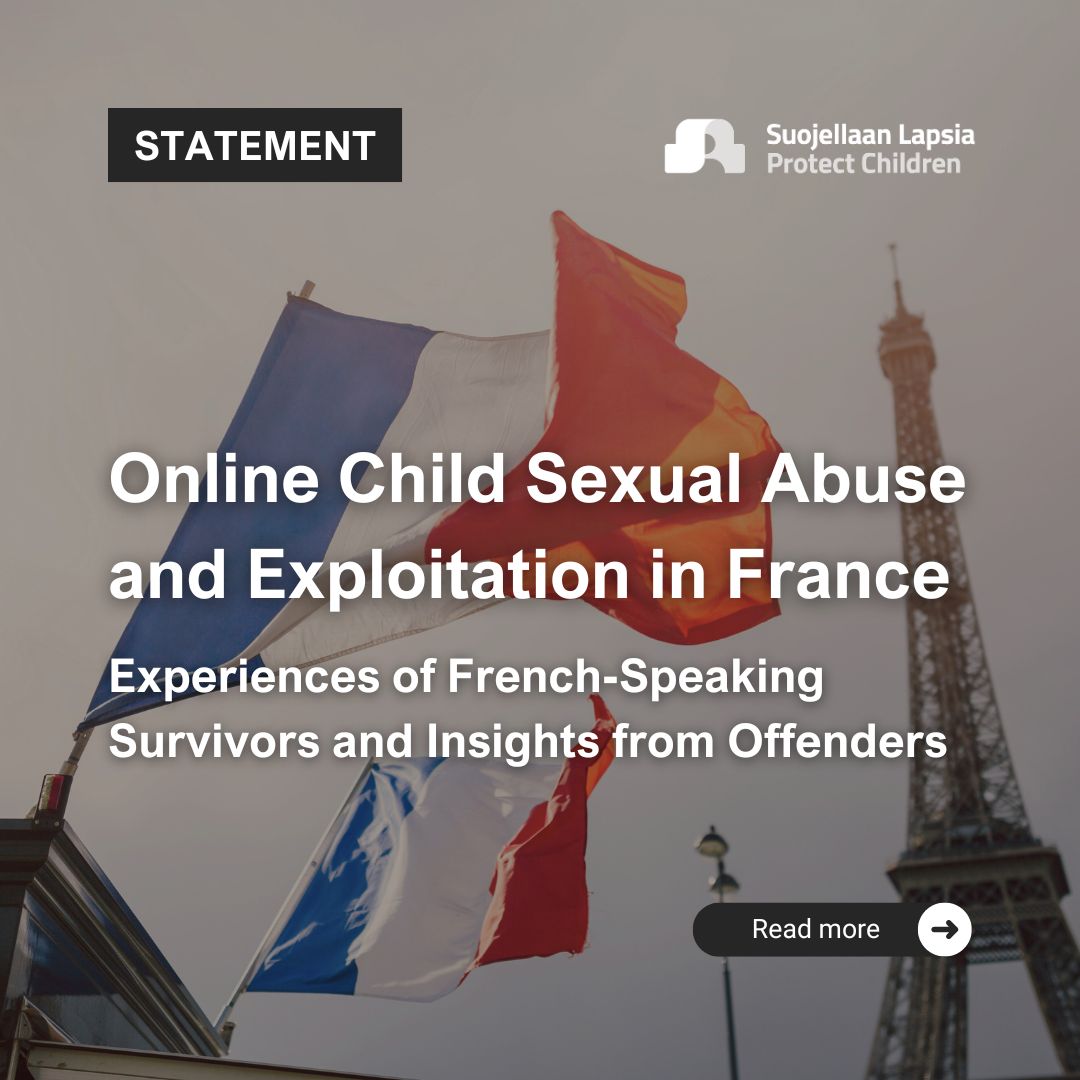 🇫🇷 New Statement on Online Child Sexual Abuse and Exploitation in #France. 🌐France is the fifth largest Host of #CSAM in the EU (@IWFhotline). 🚨 We call for robust prevention measures and comprehensive regulation to keep all children safe online. suojellaanlapsia.fi/en/post/france…