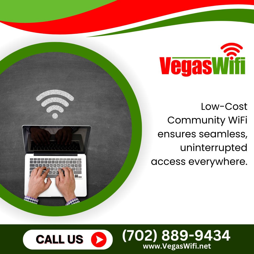We offer Las Vegas, NV the best low-priced internet with seamless connectivity through low-cost community WiFi, which auto-connects devices within range. Discover more by calling (702) 889-9434. #LowCostInternet #SeamlessConnectivity