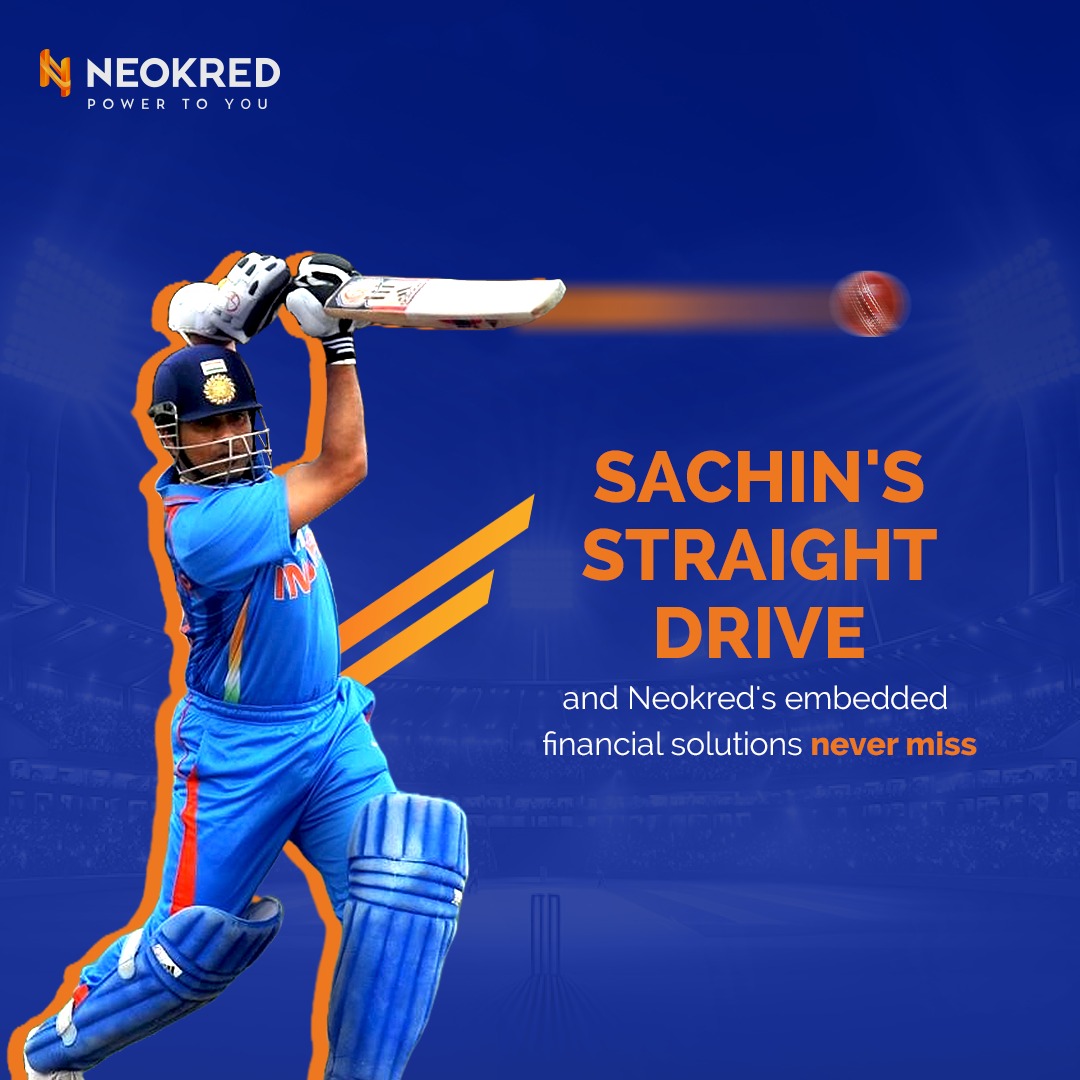 neokredtech's tweet photo. Sachin's straight drive and Neokred's embedded financial solutions never miss!

#Neokred #NeokredTech #ReadySetFintech #AllInOne #Fintech #Finance #SimplifyWithNeokred #India #SachinTendulkar #CricketLove #StraightDrive #EmbeddedFinance https://t.co/pti5e7wsF4