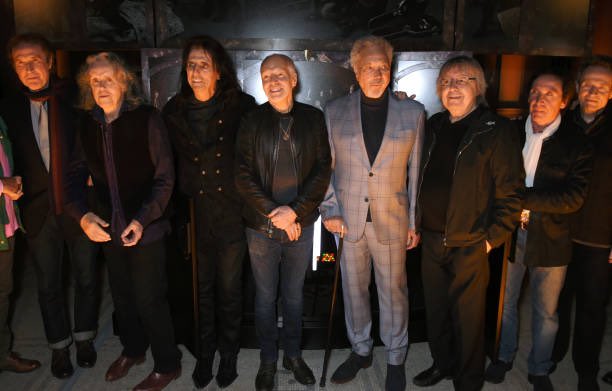 Wednesday Ray Davies, Donovan, Alice Cooper, Peter Frampton, Tom Jones, Bill Wyman, Kenney Jones and John Paul Jones attend the unveiling of 'The Adoration Trilogy: Searching For Apollo' by Alistair Morrison Photo by David M. Benett
