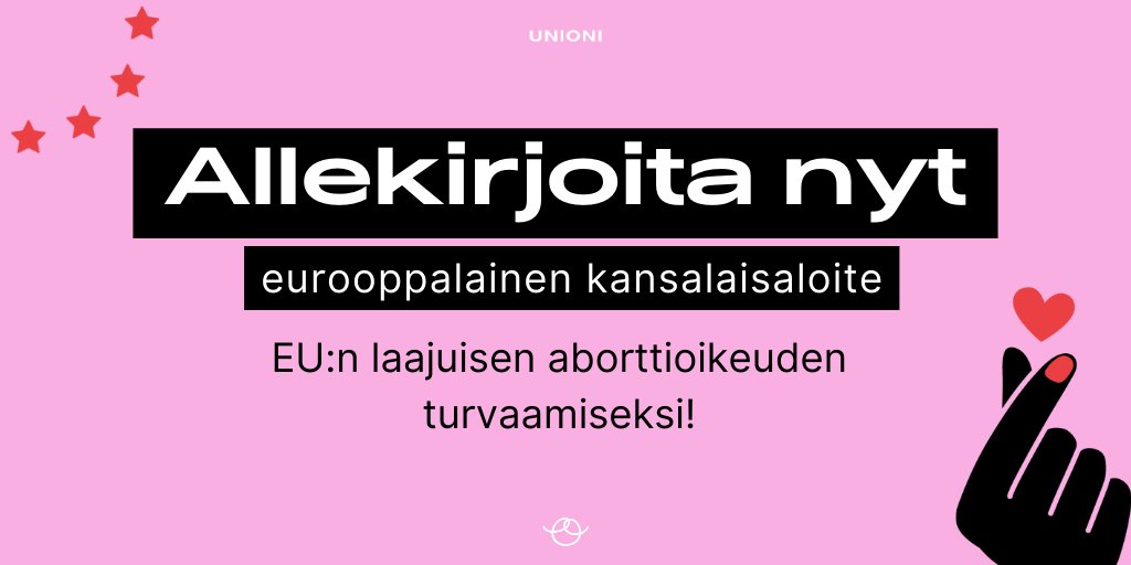 Naisunioni's tweet photo. Liian monen naisen, tytön ja kohdullisen henki on edelleen vaarassa EU:ssa, koska heiltä on kielletty oikeus aborttiin.

Nyt riittää. 

Allekirjoita eurooppalainen kansalaisaloite aborttioikeuden puolesta!

https://t.co/efuDoU5Wd0

#ÄäniAborttioikeudelle #MyVoiceMyChoice https://t.co/lfPQBTp6vY