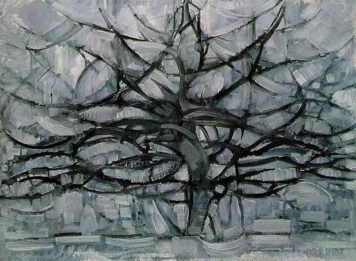 Piet Mondrian (1872 -1944) The Gray Tree  1911. Style: Cubism. Technique: oil. Material: canvas. Dimensions: 79.7 x 109.1 cm