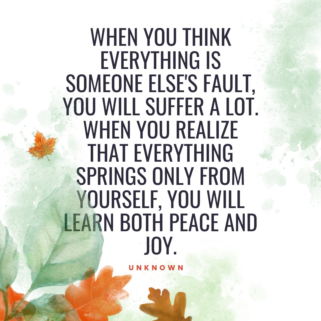 myspotonline's tweet photo. When you always blame others for problems, you'll feel awful. But when you understand that your actions and choices are what truly matter, you'll find peace and happiness. https://t.co/jTkTePTLDh