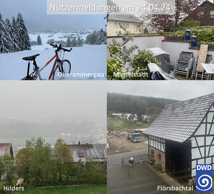 DWD_presse's tweet photo. Heute stellt sich vielerorts ein typisches Aprilwetter ein mit wiederholten Regen- oder Schneeschauern sowie einzelnen Graupelgewittern. Bereits am Morgen erreichen uns einige Nutzermeldungen von Schneefällen über die WarnWetter-App. 

Wie sieht es aktuell bei Ihnen aus? 
/V https://t.co/39WTDzDoVY