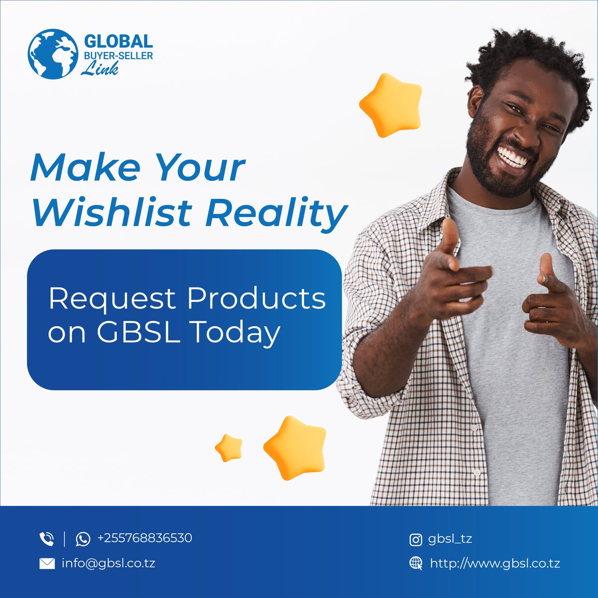 gbsl_tz's tweet photo. Transform your wishlist into reality by placing your product requests on GBSL today. With just a few clicks, you can turn your desired items into tangible possessions. Let GBSL be your gateway to acquiring the products you've been dreaming of.

#DreamBusiness
#Productrequest https://t.co/gz97hAzhbD