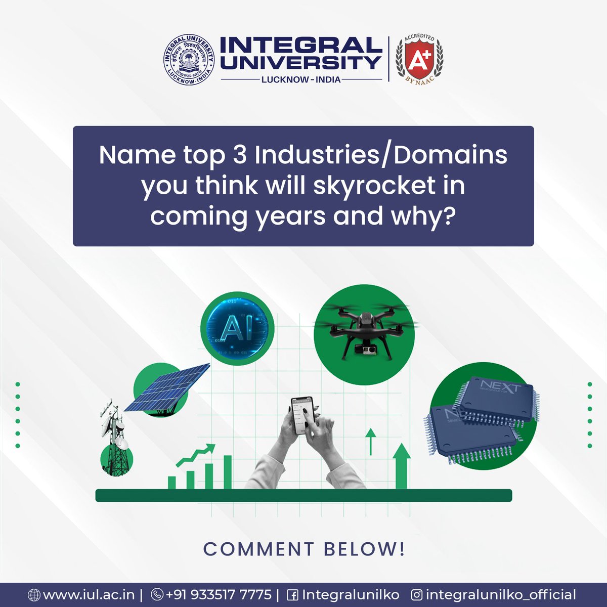 Predict the future and join the conversation! 🚀 
Share your insights on the top 3 industries or domains you believe will skyrocket in the coming years and tell us why. 
.
.
.
#FutureTrends #IndustryInsights #Predictions #TechTrends #BusinessForecast #Innovation #EconomicGrowth