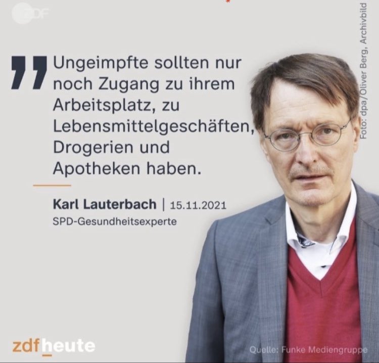 Corona-#Aufarbeitung geht nicht mit den Tätern!

Buyx kann keine Ethikerin mehr sein.
Drosten kein Staatsvirologe.
Lauterbach kein Gesundheitsminister.
Bosetti keine ÖRR-Journalistin.
Und Scholz kein Kanzler.

Wer so massiv gehetzt, gelogen und betrogen hat, muss ABTRETEN!