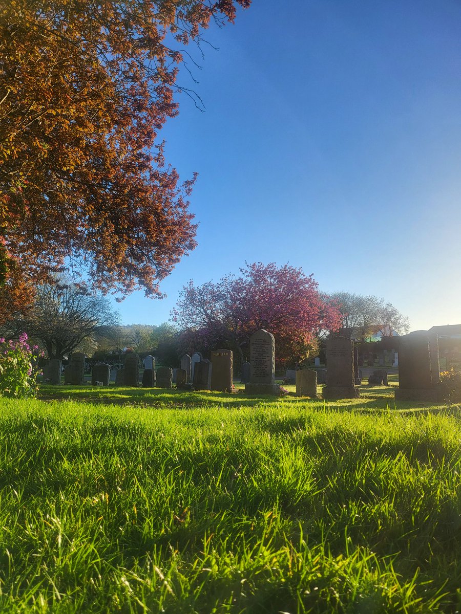 Good morning from Crieff Cemetery.