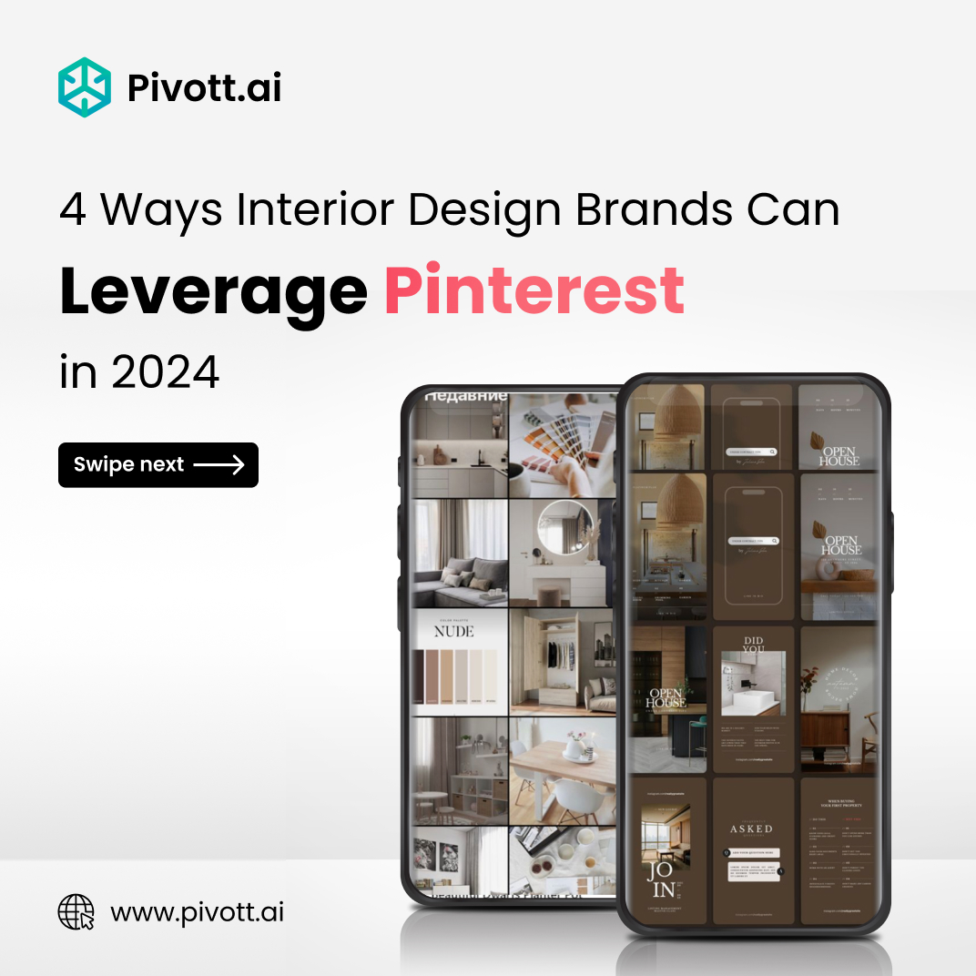 🤖 Interior design brands can turn their Pinterest presence into a profitable channel through these strategies. 🤖

#pivott #crm #salescrm #AI #technology #marketing #AItrends #salescrm #salestool #pinterest