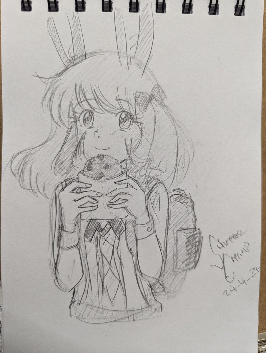 クッキー (ごめん、最近にインスピレーションが無い) cookie#drawing #ilustration #originalcharacter #bunnygirl #sketch #art #ArtistOnTwitter #rough #イラスト #らくがき #オリキャラ #けものみみ #バニーガール #うさみみ #ケモミミ #イラスト好きさんとつながりたい #絵描きさんと繫がりたい