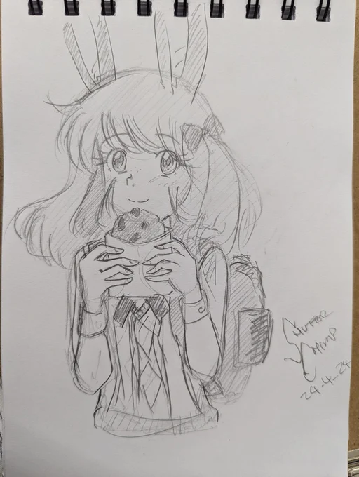 クッキー (ごめん、最近にインスピレーションが無い) cookie#drawing #ilustration #originalcharacter #bunnygirl #sketch #art #ArtistOnTwitter #rough #イラスト #らくがき #オリキャラ #けものみみ #バニーガール #うさみみ #ケモミミ #イラスト好きさんとつながりたい #絵描きさんと繫がりたい 