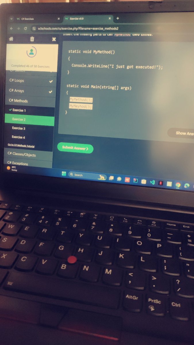 Mohit_dev1's tweet image. I am thrilled to continue enhancing my skills and expanding my knowledge.
#learningcsharp #webdevelopment #technology #code #w3school ☕❤️