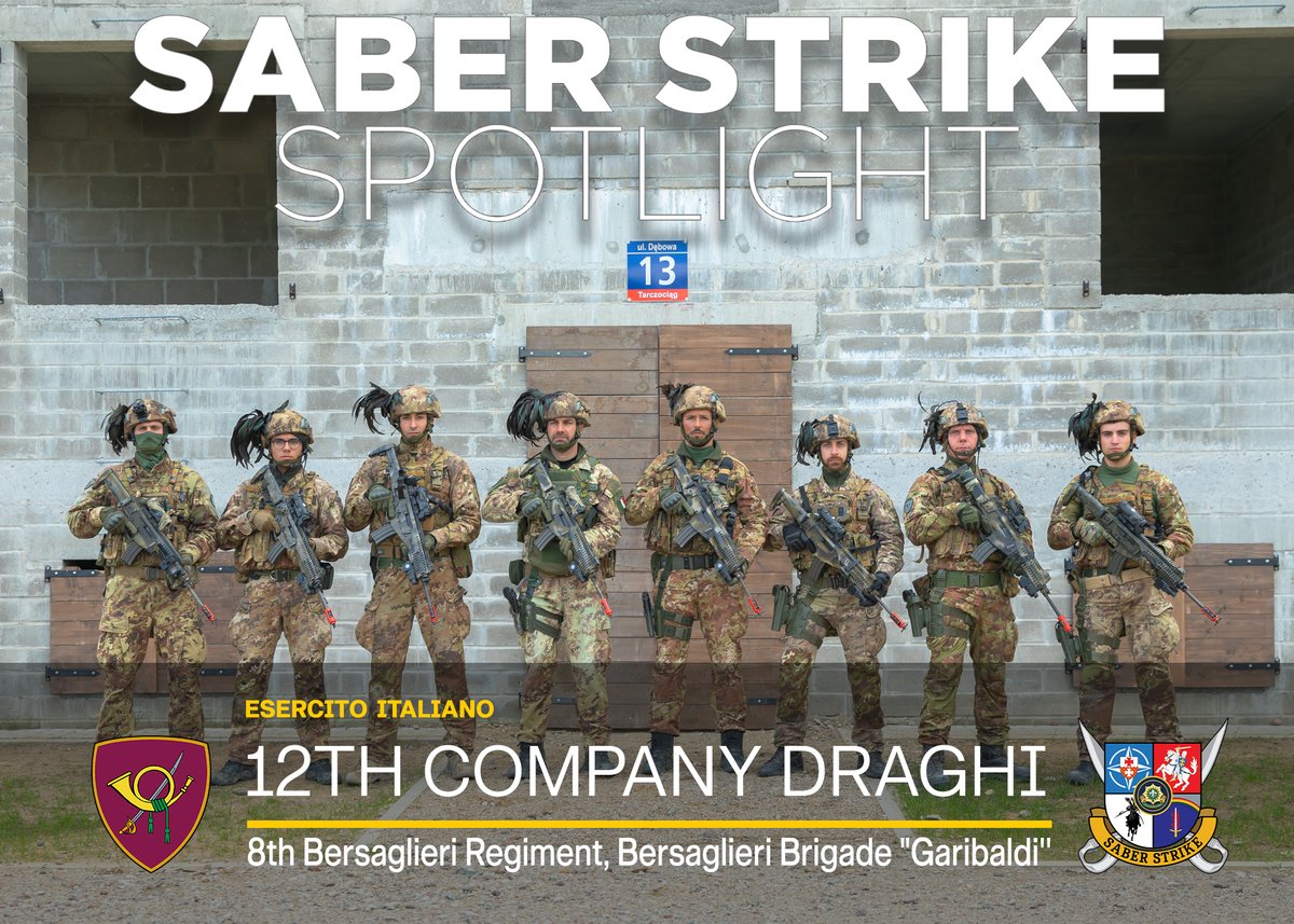 USArmyEURAF's tweet image. #KnowYourDefender (s)

Meet our friends w/ the Esercito Italiano (Italian Army) assigned to 12th Company Draghi, 8th Bersaglieri Regiment, Bersaglieri Brigade "Garibaldi," who are #training alongside 🇺🇸 and other @NATO #Ally and #Partner nations during #SaberStrike 24.

#LSGE24