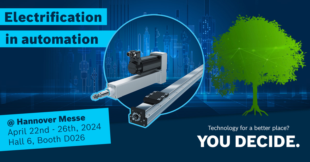 Are you looking for the perfect solution for your electrification in automation? #ElectromechanicalCylinders and #SmallModules from #BoschRexroth are a good alternative to pneumatic solutions. Convince yourself and meet us: Hall 6, Stand C26 @HANNOVERMMESSE. #HM24 #HMRexroth