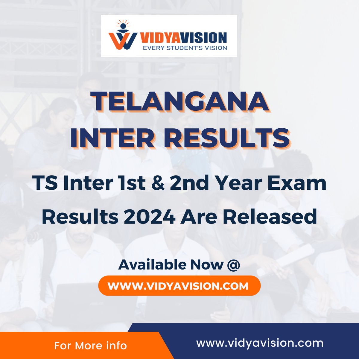 vidyavision_com's tweet photo. TS Inter 1st & 2nd Year results are released today
@vidyavision
Check here - https://t.co/Oi8Rjt1gty
#tsinter #tsinterresults #vidyavision #tsinter1styearresults https://t.co/FMB9bK12xk