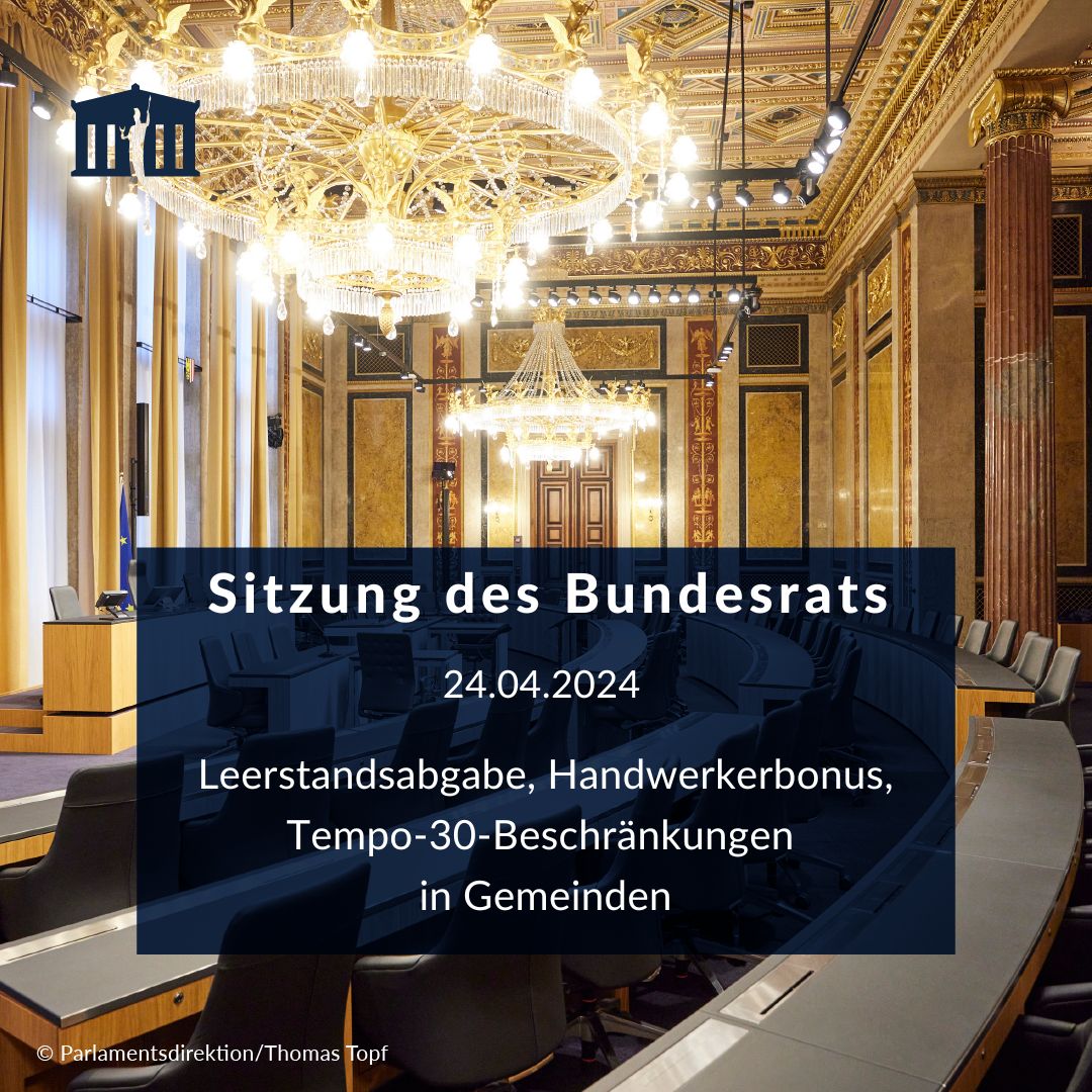 Der #OeBR tagt mit der Leerstandsabgabe, Tempo-30-Beschränkungen in Gemeinden & Handwerkerbonus. Am Beginn: Aktuelle Stunde zur Kinderbetreuung & Kinderbildung mit @susanneraab_at. 🎥 Live ab 9 Uhr: parl.at/c5Z- &🔍zum Ablauf der Sitzung: parl.at/e7R-