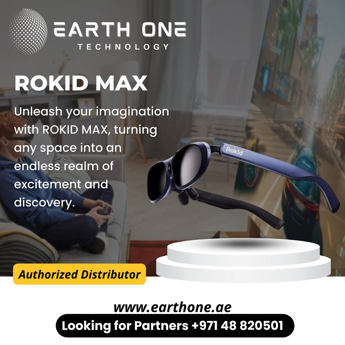 #earthone Rokid Max AR glasses

smpl.is/8oxsx

#earthonedubai #smarttech #dubaitech #earthonetec #earthonetech #gcc #arglasses #rokidmax #rokidmaxglasses #rokidglasses