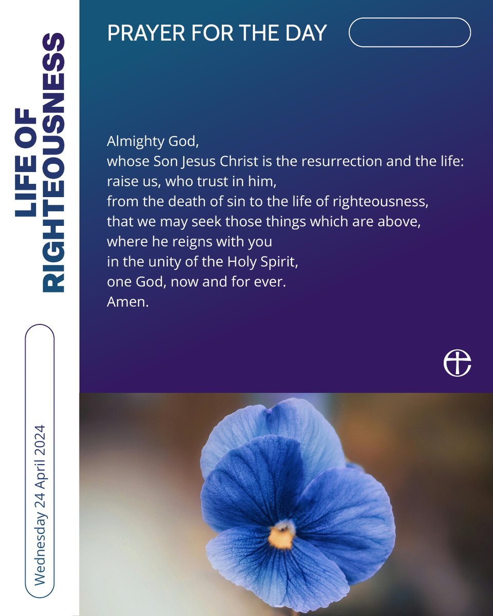 Let us pray. For a plain text and audio version of today's prayer, visit cofe.io/TodaysPrayer.