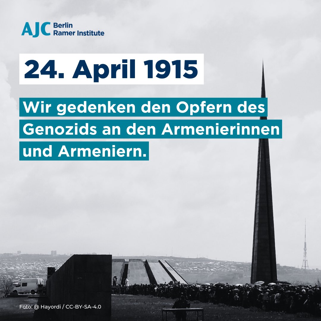 Über eine Millionen Armenierinnen und Armenier wurden vom osmanischen Reich ermordet. Viele weitere vertrieben. Bis heute wird dieser Genozid von vielen Stellen geleugnet. Deshalb ist es umso wichtiger den Opfern zu gedenken, damit sie nicht in Vergessenheit geraten.