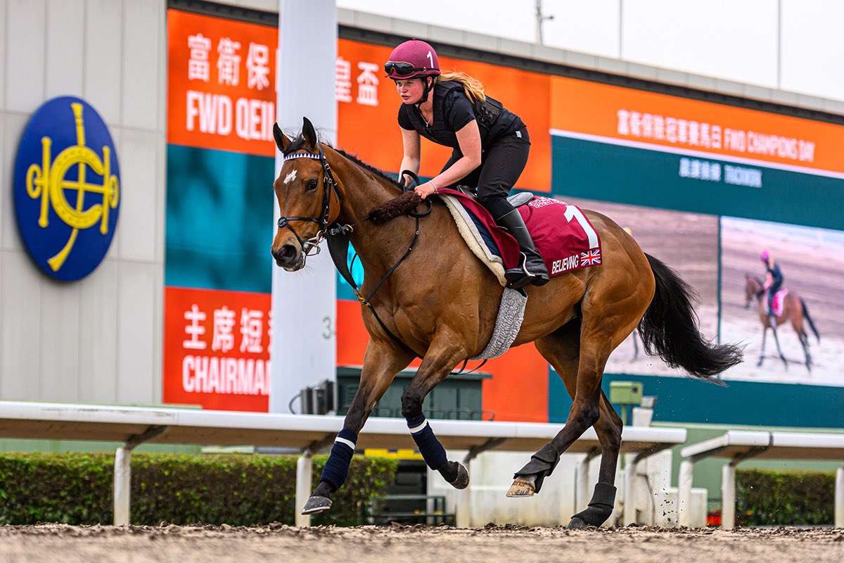 Team GB this morning at Sha Tin! 👋 📸 🇬🇧 DUBAI HONOUR 🇬🇧 BRAVE EMPEROR 🇬🇧 BELIEVING #HKRacing | #FWDChampionsDay