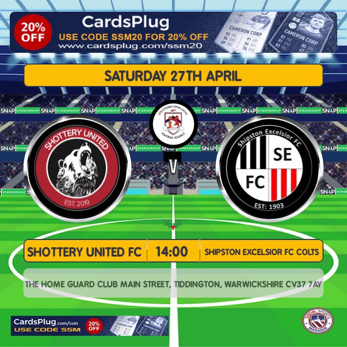 This Saturday our Colts have their final game of the season away to ⁦<a href="/StratfordUAA/">Stratford Upon Avon Alliance</a>⁩ Division One side ⁦<a href="/ShotteryUnited/">Shottery United FC</a>⁩ in the Group stages of the Foster Shield. Good luck lads 🤍🖤⚽️👍 UTMF