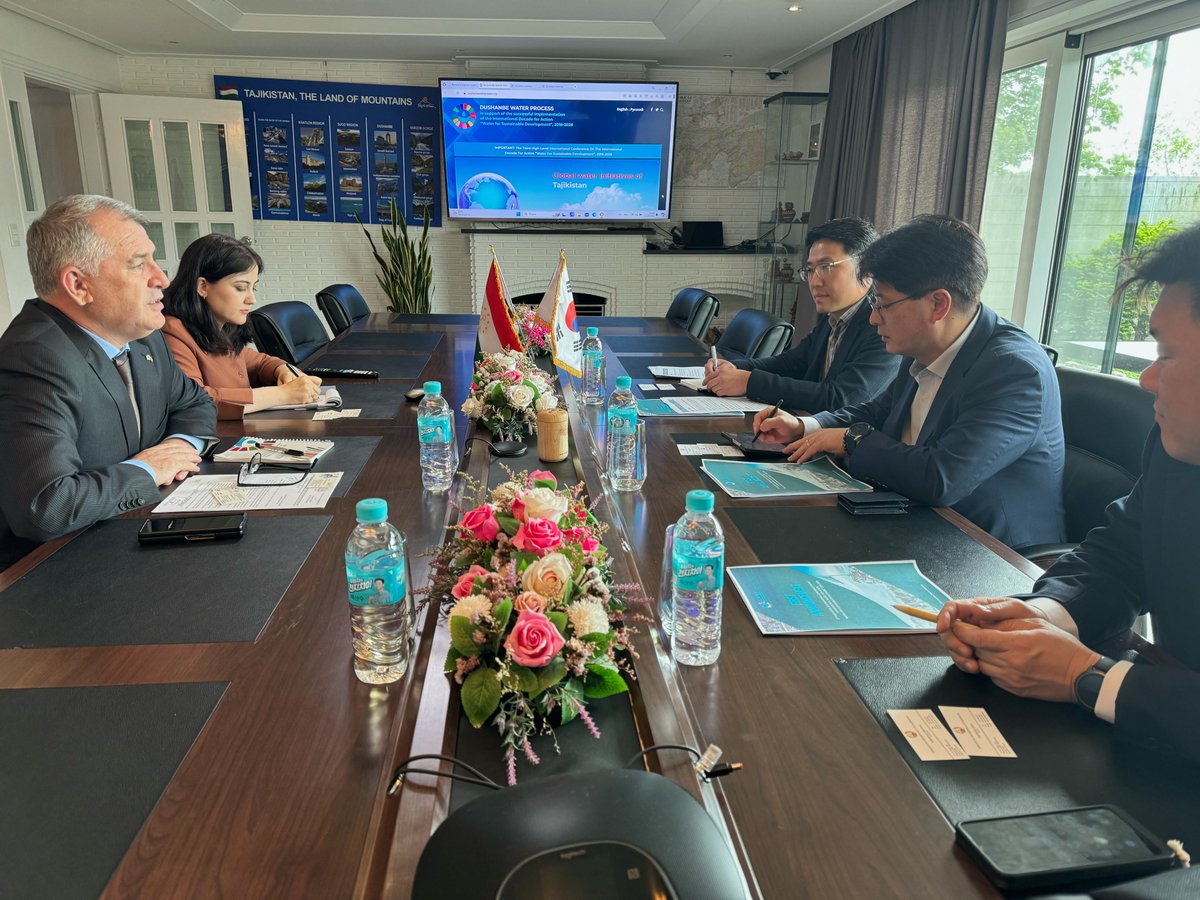 Meeting with the Asian Water Council Secretary General/Director General of K-Water Global Corporation Department mfa.tj/en/main/view/1…